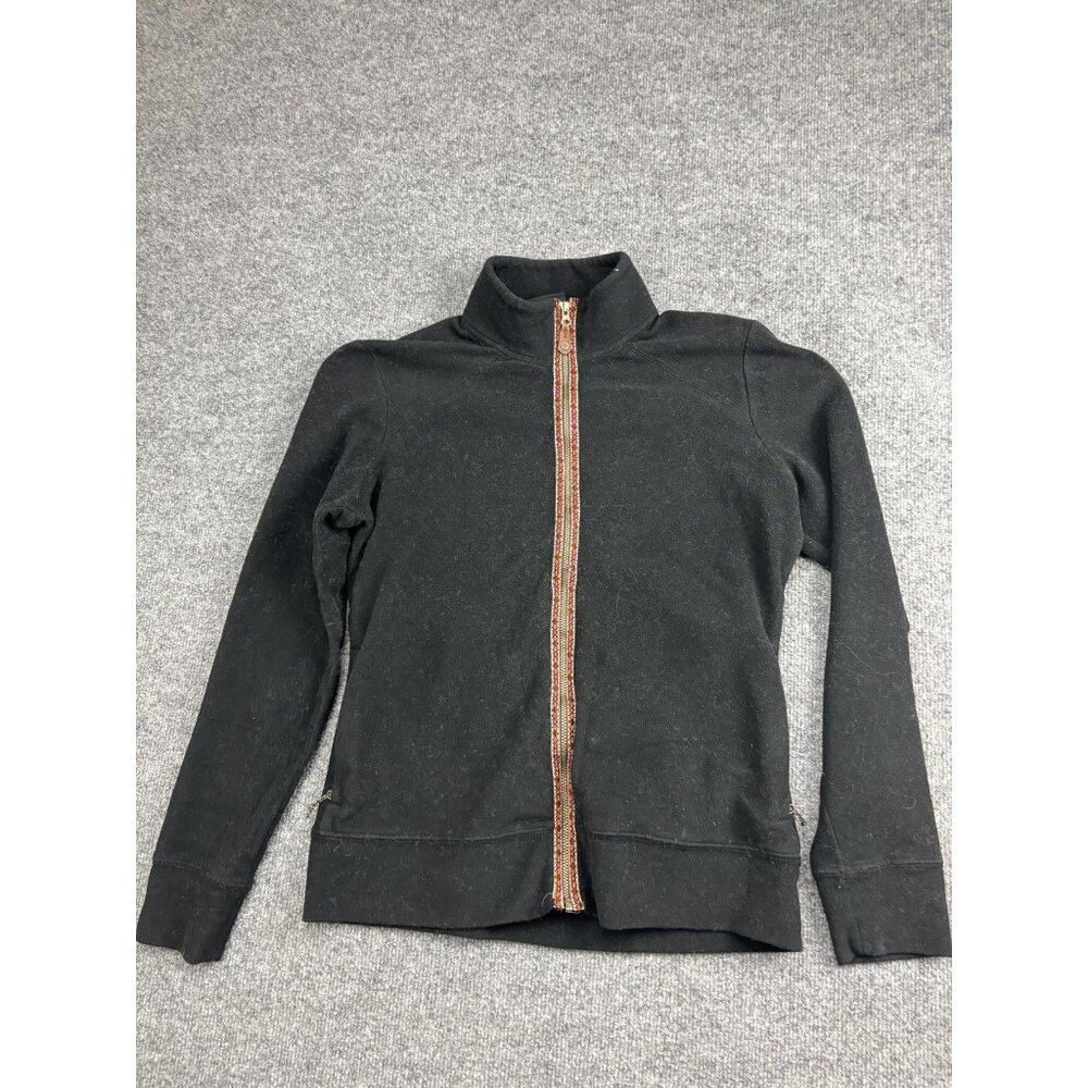 Sherpa Adventure Gear Fleece Jacket Womens Medium‎ Black Full Zip Trim Pockets